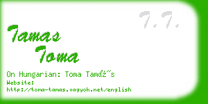 tamas toma business card